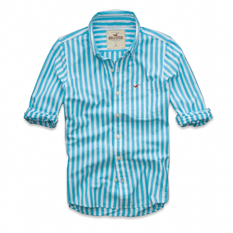 Hollister Hombres Pura Algodón Camisa HCO4495